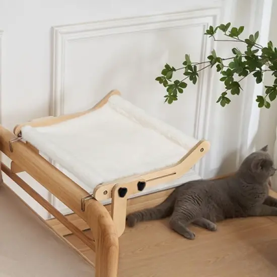 Sandinrayli Cat Window Perch Hammock With Adjustable Bed Seat, White image {7}