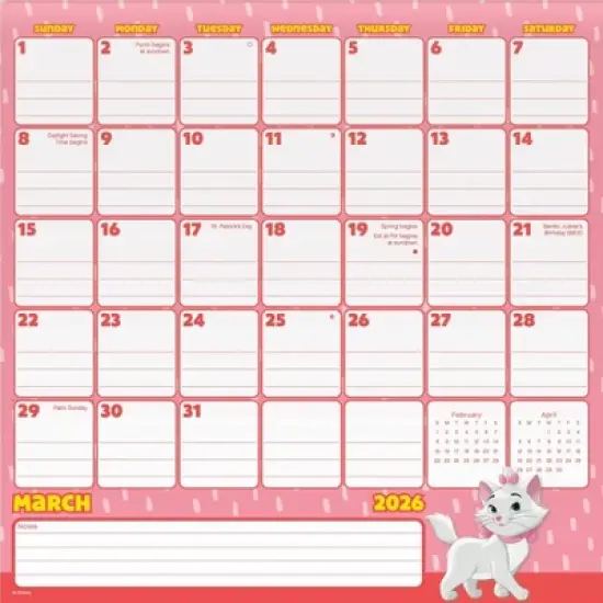 Disney 2026 Classic 12"x12" Family Calendar image {3}