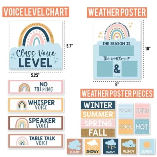 Hadley Designs Boho Circle Time Bulletin Board Calendar for Classroom image {2}