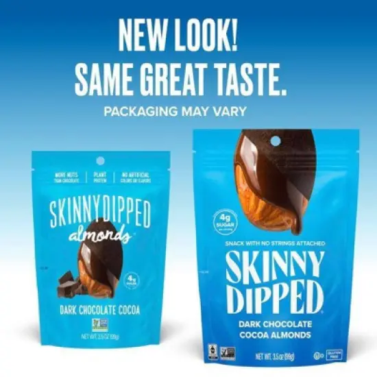 SkinnyDipped Dark Chocolate Candy Cocoa Almonds - 3.5oz image {3}