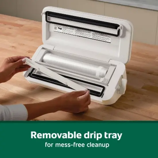 FoodSaver Select Vacuum Sealer with Bags and Roll Oatmilk VS2120: 5-Year Warranty, Plastic, Spot Clean, 6.9 lbs, 17.9" Width image {4}