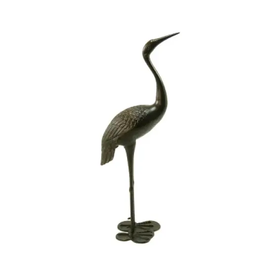 Gulches Elegant Crane Garden Decor - 39"/43" Shiny Copper Statues image {11}