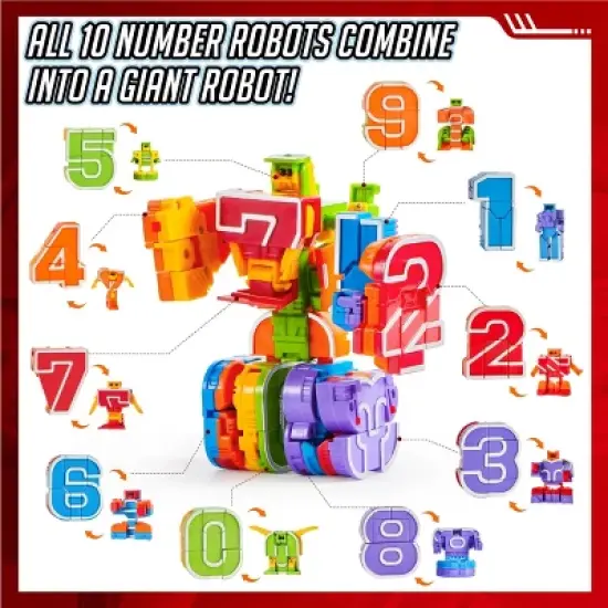 10/26Pcs Alphabet Robots Toy or Number Robot Toys Toddlers Preschool Math Letters Learning Educational Toy Xmas Birthday Gifts for Kids Age 2 3 4 5 6 image {3}
