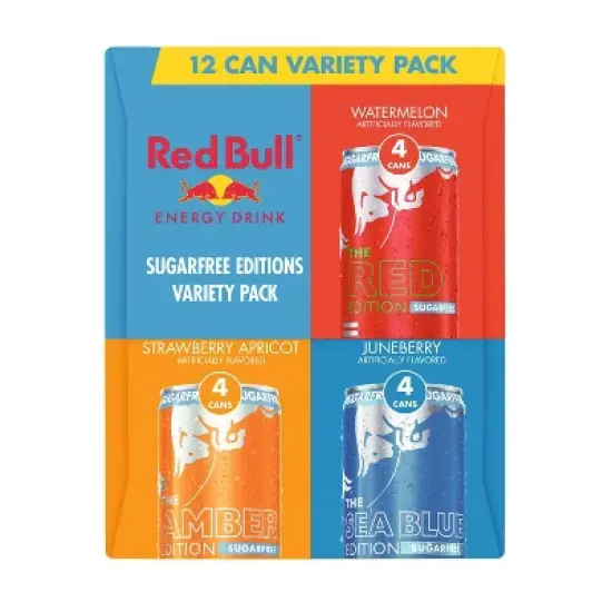 Red Bull Variety Pack Sugar Free Energy Drink - 12pk/8.4 fl oz Cans image {2}