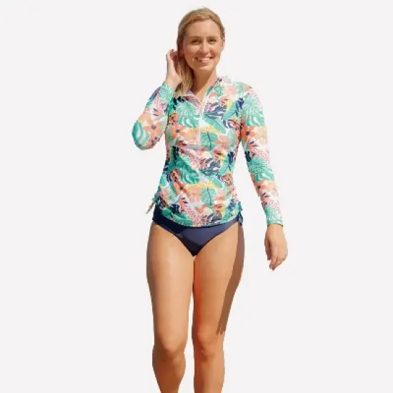 Calypsa Half-Zip Nora Swim Top image {6}