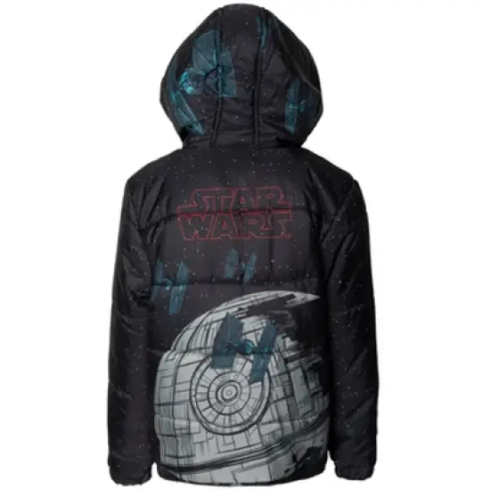 Star Wars TIE Fighter Darth Vader Zip Up Puffer Jacket Little Kid to Big Kid image {4}