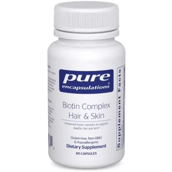 Pure Encapsulations Biotin Complex Hair & Skin - Biotin Complex for Healthy Hair and Skin Support - 60 Capsules image {8}