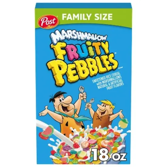Post PEBBLES Fruity Pebbles with Marshmallows Family Size Breakfast Cereal - 18oz image {6}