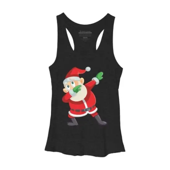 Women's Design By Humans Christmas Dabbing Santa Claus By GiftsIdeas Racerback Tank Top image {3}