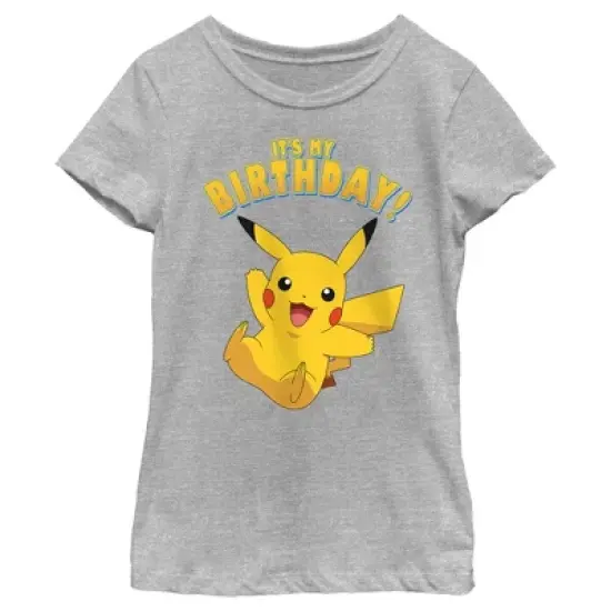 Girl's Pokemon Pikachu It's My Birthday T-Shirt image {4}