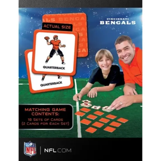 MasterPieces Officially Licensed NFL Cincinnati Bengals Matching Game for Kids and Families image {3}