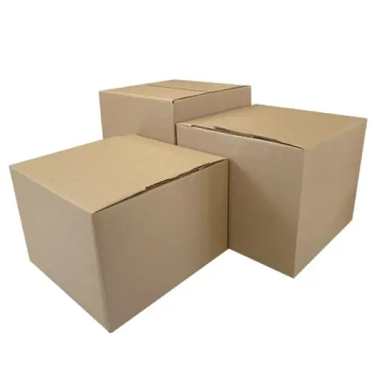 UOFFICE Pack of 25 Multi-Depth Corrugated Boxes 8" x 8" x 8" Cube Boxes image {6}