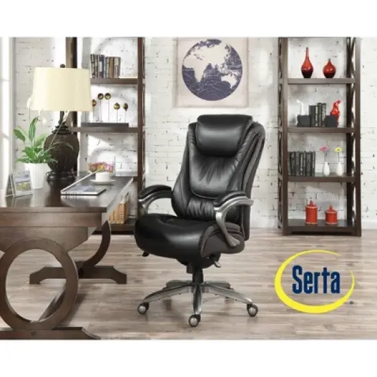Big & Tall Smart Layers Premium Ultra Executive Chair Bliss Black Bonded Leather - Serta image {3}