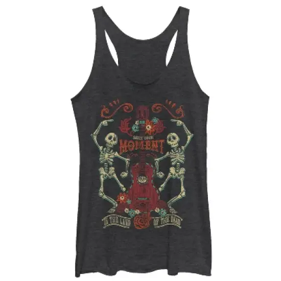 Women's Coco Seize Moment Skeleton Dance Racerback Tank Top image {2}