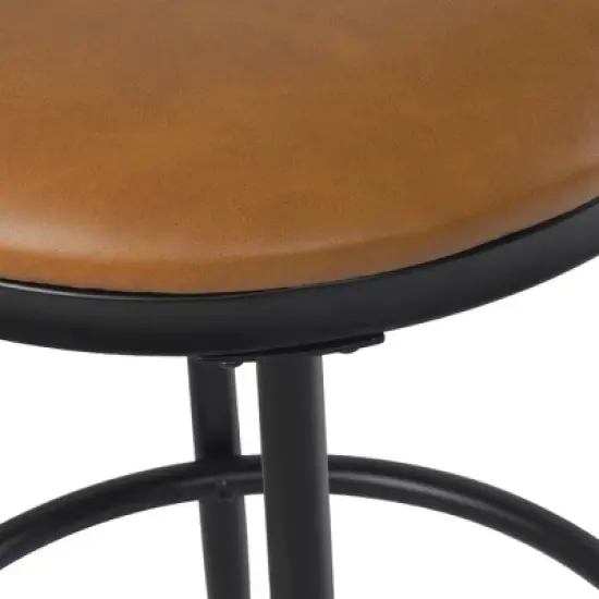 Upholstered Metal Barstool - HomePop image {5}
