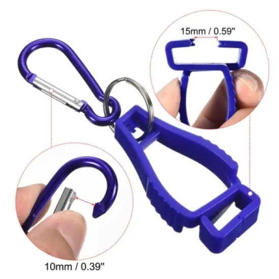 Unique Bargains Wear-Resistant Construction Workshop Prevent Losing Hook Clips 4 Pcs image {2}