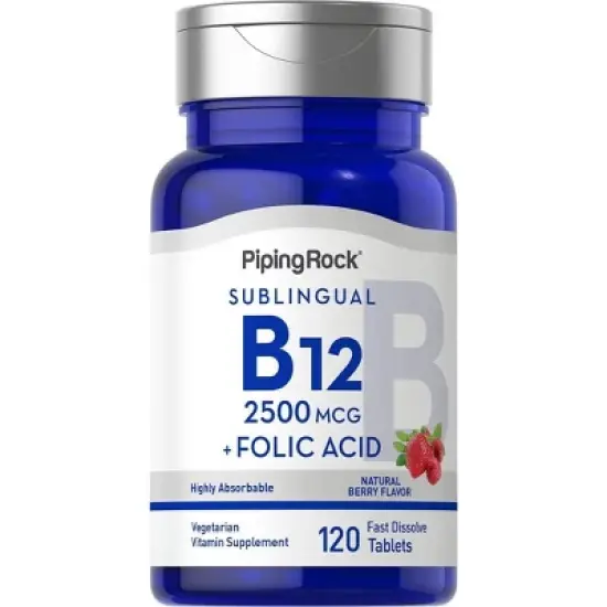 Piping Rock Vitamin B12 2500 mcg | 120 Fast Dissolve Tablets image {3}