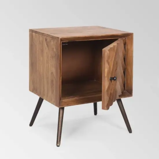 Harrington MidCentury Modern Cabinet Dark Brown - Christopher Knight Home image {2}
