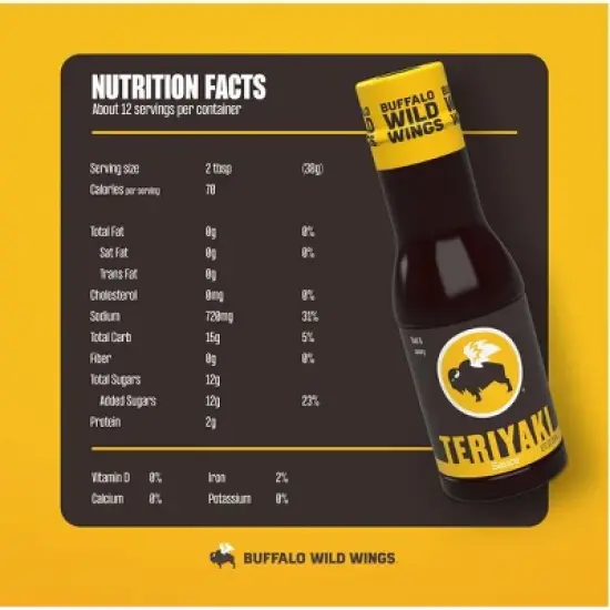 Buffalo Wild Wings Teriyaki Sauce, 12 fl. oz. (Pack of 3) image {2}