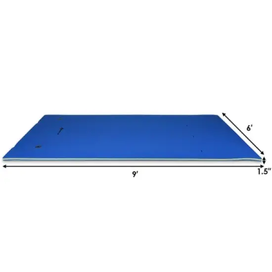 Costway 3 Layer Floating Water Pad Foam Mat Water Recreation Relaxing 9' x 6' image {8}