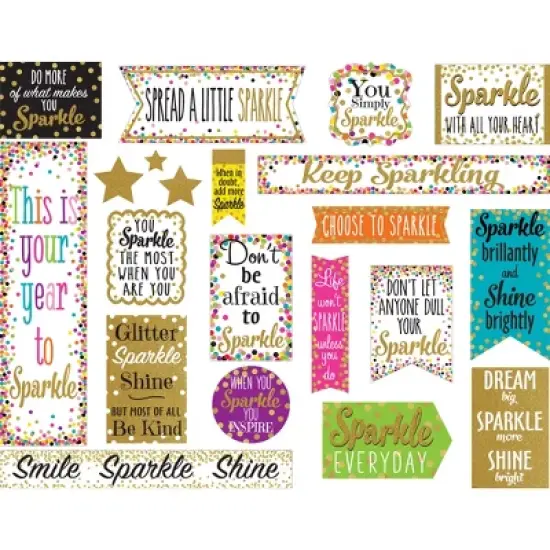 Teacher Created Resources&reg; Confetti Sparkle and Shine Mini Bulletin Board Set image {2}