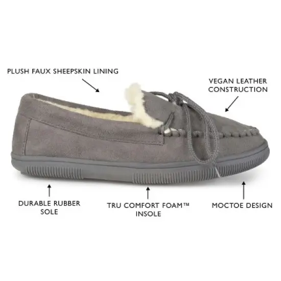 Vance Co. Men's Moccasin Slipper image {7}