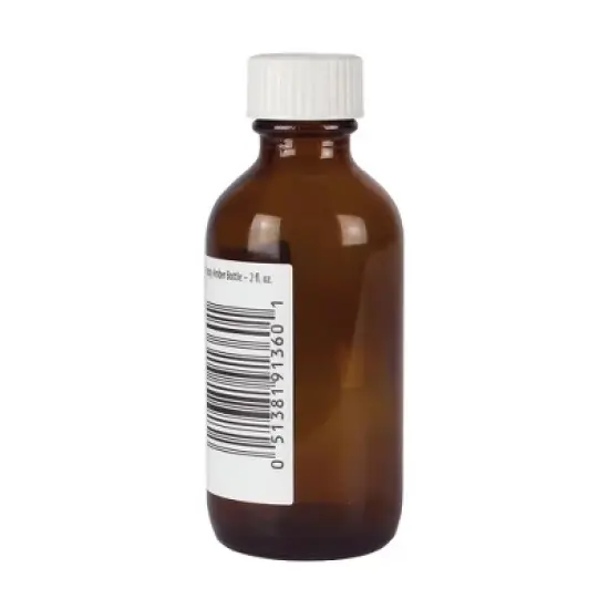 Aura Cacia Empty Amber Glass Bottle with Writable Label - 2 oz image {3}