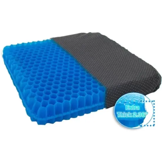 5 Star Super Deals Ergonomic Gel Honeycomb Cushion 2.4" Cooling Comfort with NonSlip Orthopedic Pressure Relief for Sciatica Tailbone BackPain Relief image {6}