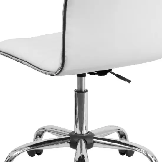 Merrick Lane Home Office Chair Ergonomic Executive Ribbed Low Back Armless Computer Desk Chair - Base, Frame & Border image {10}