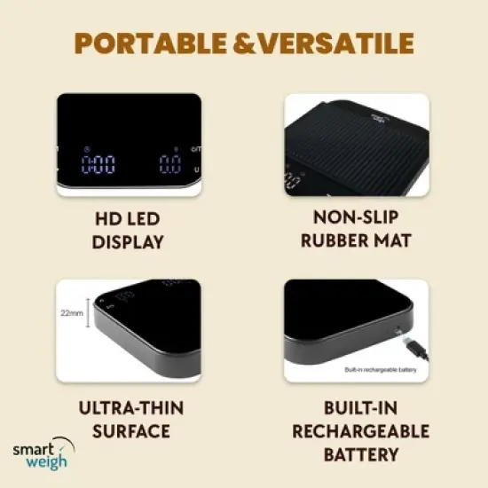 Smart Weigh Coffee Scale with High Precision Sensors Accurate Scale image {2}