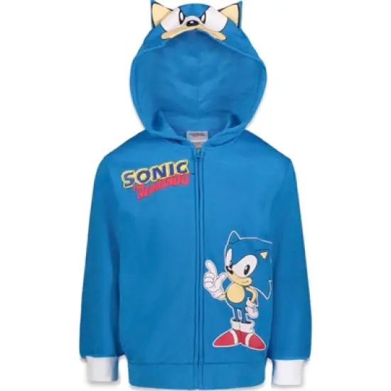 SEGA Sonic the Hedgehog Fleece Zip Up Hoodie Little Kid to Big Kid image {7}