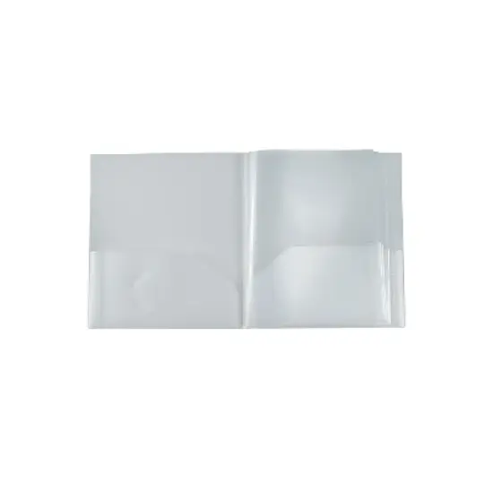 JAM Paper 10-Pocket Heavy Duty Folders Clear 2/Pack (389MP10clb) 389MP10CLB image {1}