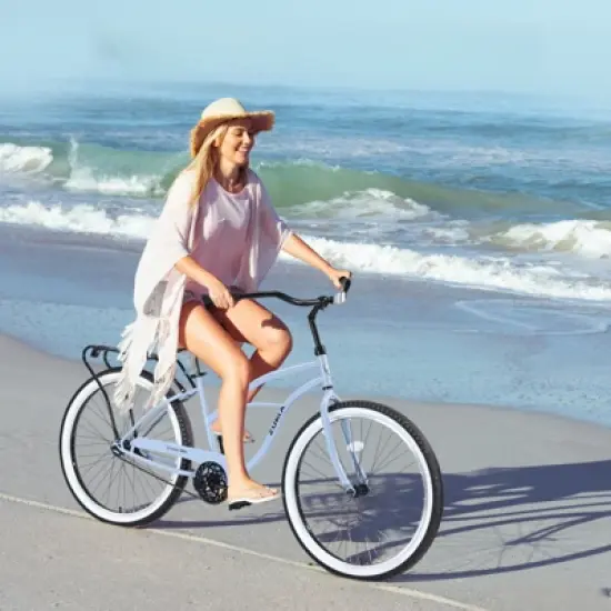 INFURNIC Bicycles, Men's Beach Cruiser Bike with Wide Wheels, Rear Coaster Brakes, Blue, 69.29"*25.98"*39.37" image {2}