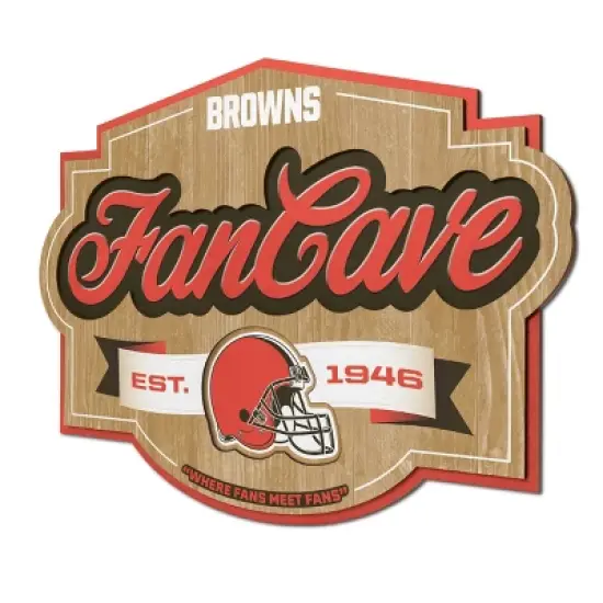 NFL Cleveland Browns Fan Cave Sign image {4}