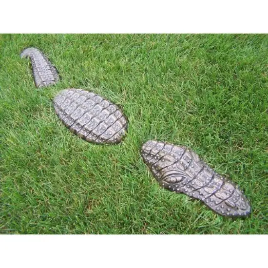 3" Garden Gator Outdoor Sculpture - Antique Bronze - Oakland Living image {2}