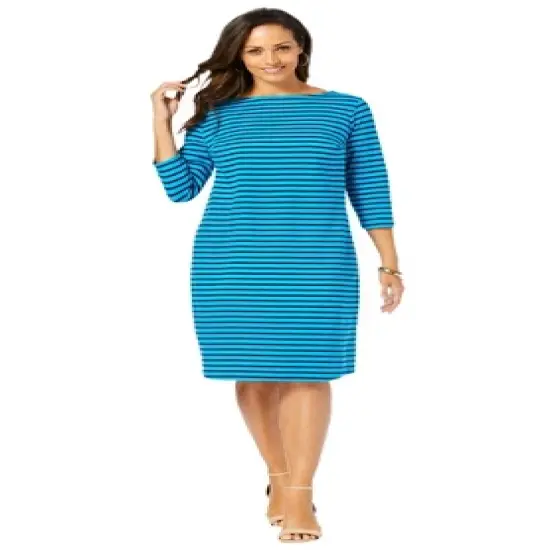 Jessica London Women&rsquo;s Plus Size Boatneck Shift Dress image {3}