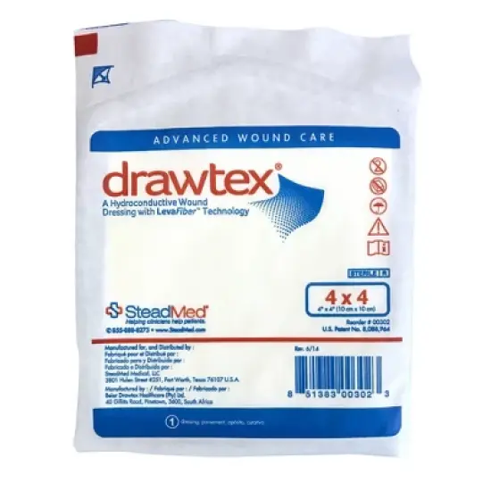 Drawtex Hydroconductive Wound Dressing, 4x4, 1 Count, 1 Pack image {4}