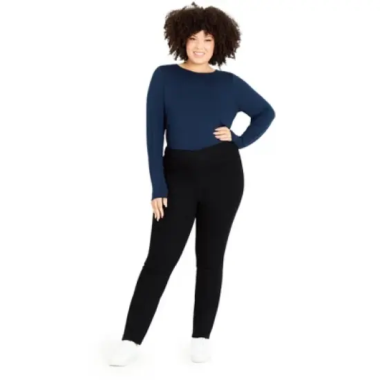 Women's Plus Size Denim Jegging Dark Wash - short | EVANS image {3}