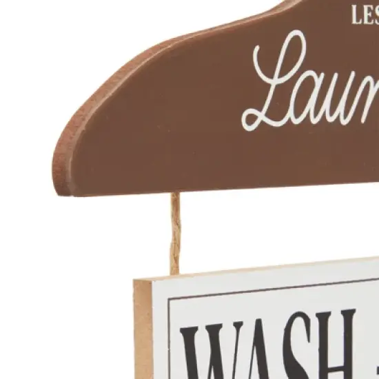 Farmlyn Creek Rustic Hanging Wall Decor, Lessons from The Laundry Room Sign (11.8 x 19.7 in) image {7}