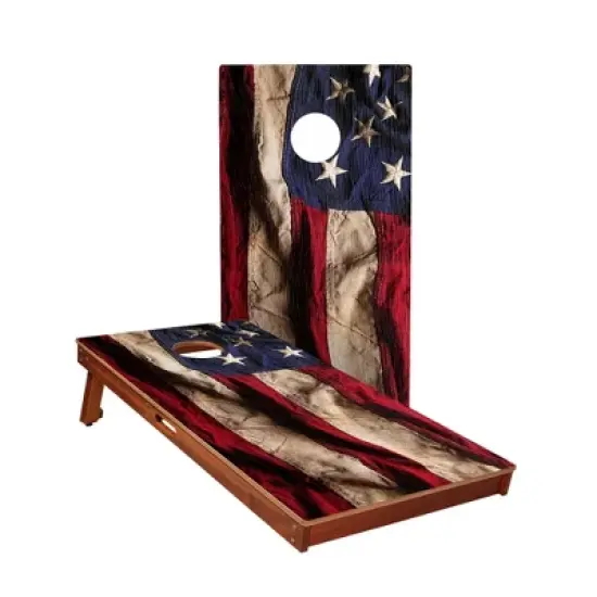 Skips Garage American Flag Cloth Cornhole Boards - ACA Sig Pro Series image {1}