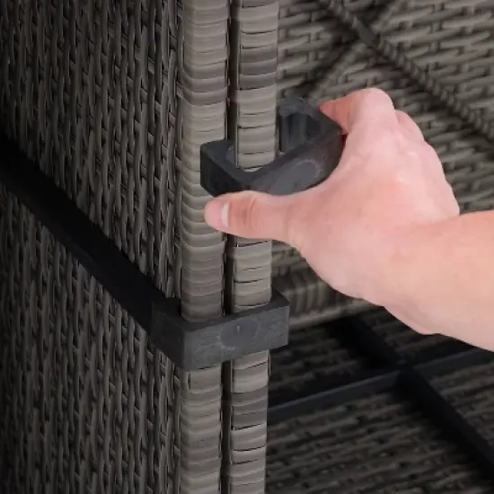 Parksville 3pc Patio Sectional Set - Gray - CorLiving image {5}