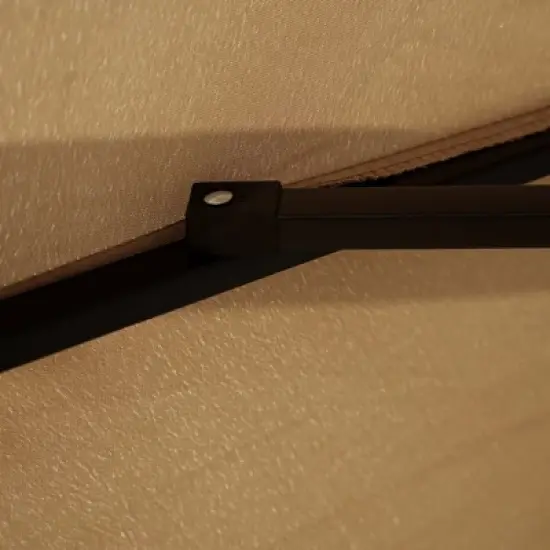 LeisureMod Willry Modern 10FT Outdoor Offset Cantilever Hanging Patio Umbrella with Solar Powered LED &ndash; Backyard, Deck, Garden, Poolside, Patio Shade image {8}