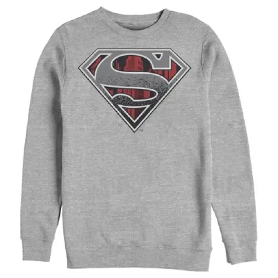 Men's Superman Logo Grunge Sweatshirt image {4}