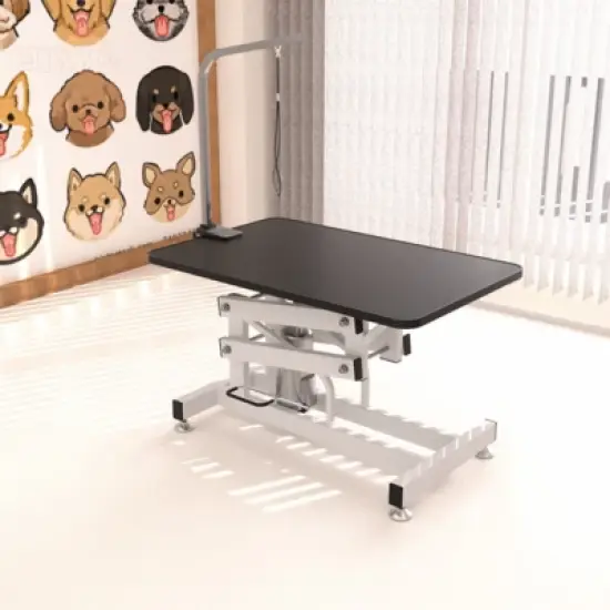 FURNIinspire Pet Grooming Tools Foldable Pet Grooming Table for Pet Large Dogs and Cats with Adjustable, Bathing Station, Black, 42.5"*23.5"*67" image {1}