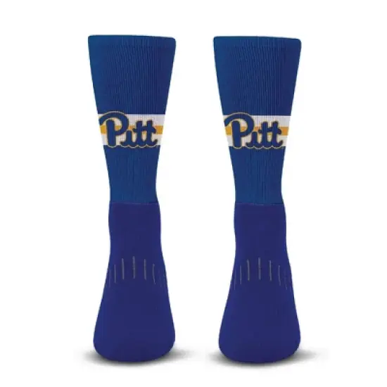 NCAA Pitt Panthers Streak Team Color Crew Socks - L image {1}