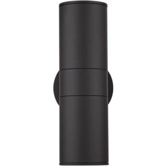 Possini Euro Design Modern Outdoor Wall Light Fixtures Set of 2 Black Aluminum 11 3/4" Glass Lens for Exterior House Porch Patio image {6}