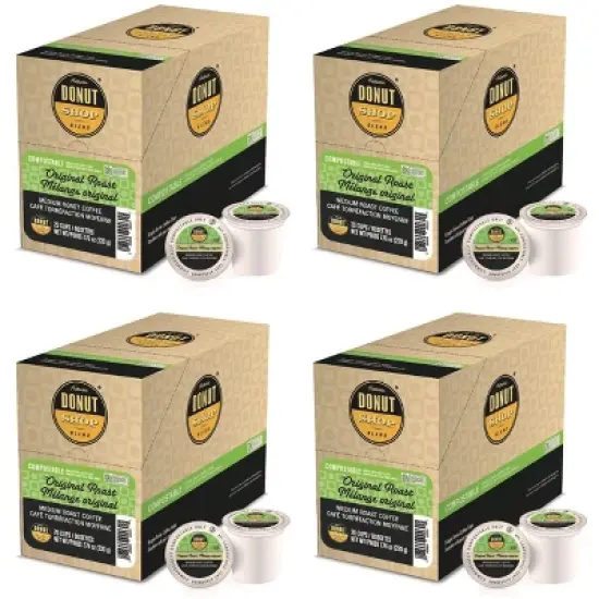 Authentic Donut Shop Blend Original Roast Coffee Pods, Medium Roast Coffee in Compostable Single Serve Cups, 20 Count image {7}