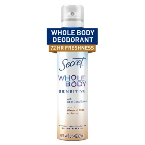 Secret Whole Body Deodorant Spray - Almond Honey - 3.5oz image {14}