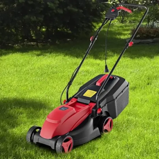 Costway Electric Corded Lawn Mower 10/12-AMP 13/14-Inch Walk-Behind Lawnmower with Collection Box image {3}