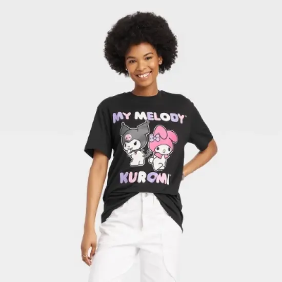 Women's Sanrio My Melody Oversized Short Sleeve Graphic T-Shirt - Black image {3}